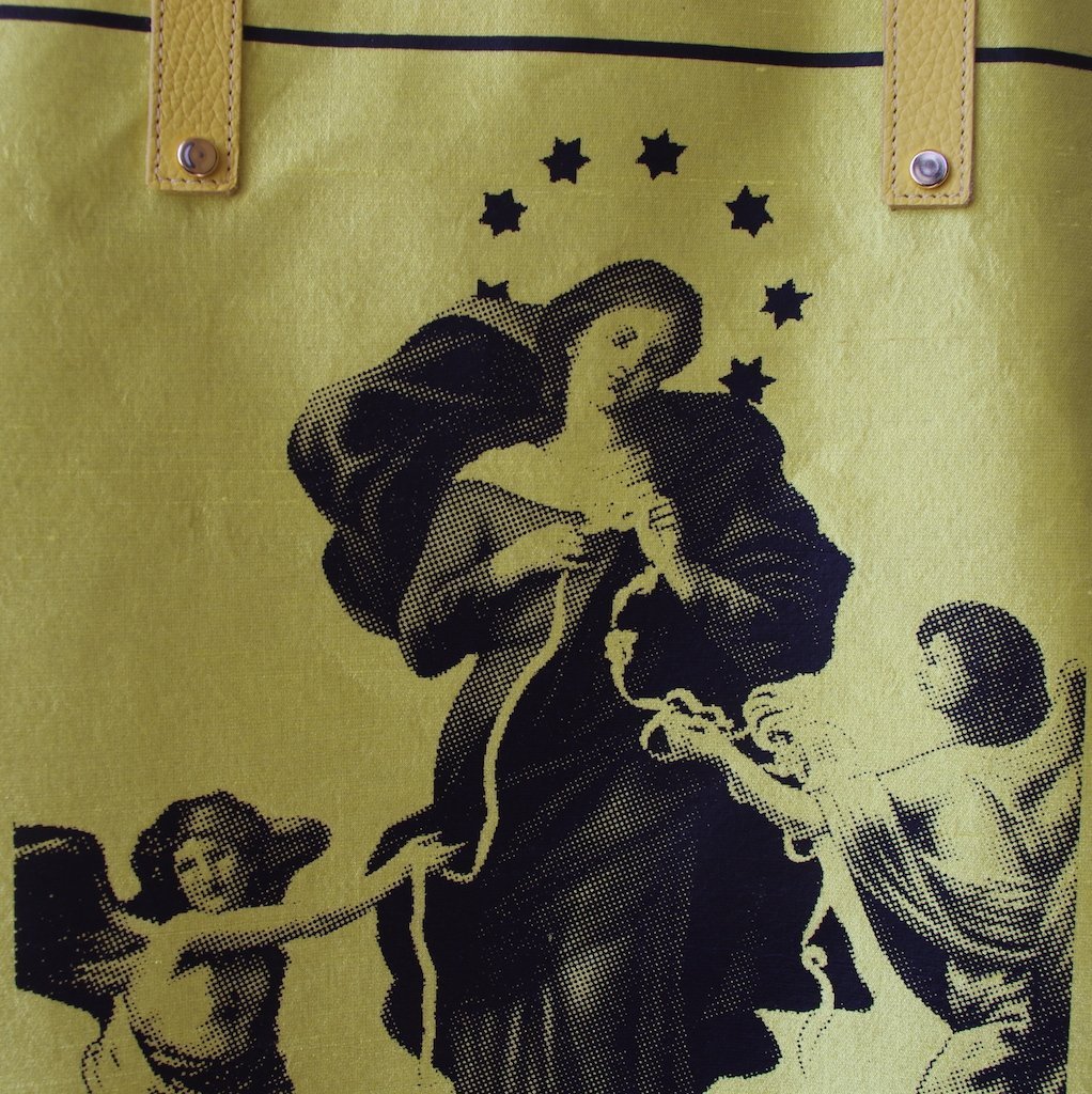 HIGH BAG #21 - EVA ZINGONI - Sac cabas de luxe - Vierge qui défait les noeuds - Silk bag - Silk tote bag - Spirituality - Sustainability 
