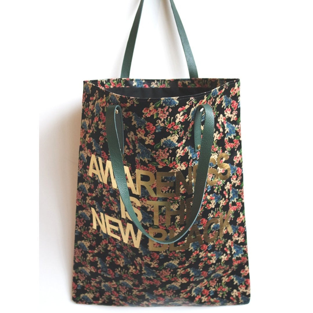 HIGH BAG #02 - EVA ZINGONI - Grand sac cabas luxe - Citation spirituelle - Silk bag - Tote bag - Sustainability 