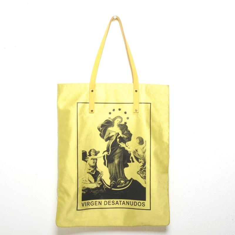HIGH BAG #21 - EVA ZINGONI - Sac cabas de luxe - Vierge qui défait les noeuds - Silk bag - Silk tote bag - Spirituality - Sustainability 