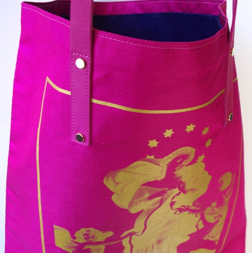 HIGH BAG #22 - EVA ZINGONI - Sac cabas de luxe - Vierge qui défait les noeuds - Silk bag - Silk tote bag - Spirituality - Sustainability 