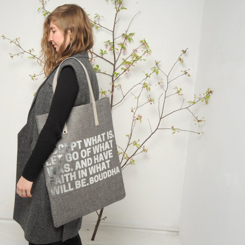 HIGH BAG #26 - EVA ZINGONI - Sac cabas de luxe - Citation spirituelle - Large tote bag - Eco bag - Sustainability - Tote bag - Eco designer 