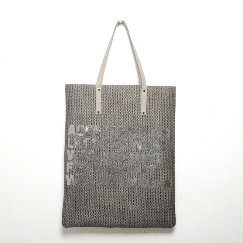 HIGH BAG #26 - EVA ZINGONI - Sac cabas de luxe - Citation spirituelle - Large tote bag - Eco bag - Sustainability - Tote bag - Eco designer 