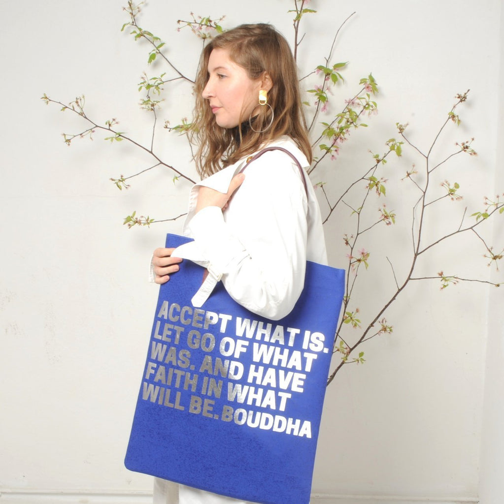 HIGH BAG #25 - EVA ZINGONI - Sac cabas de luxe - Citation spirituelle - Large tote bag - Eco bag - Sustainability - Tote bag - Eco designer 